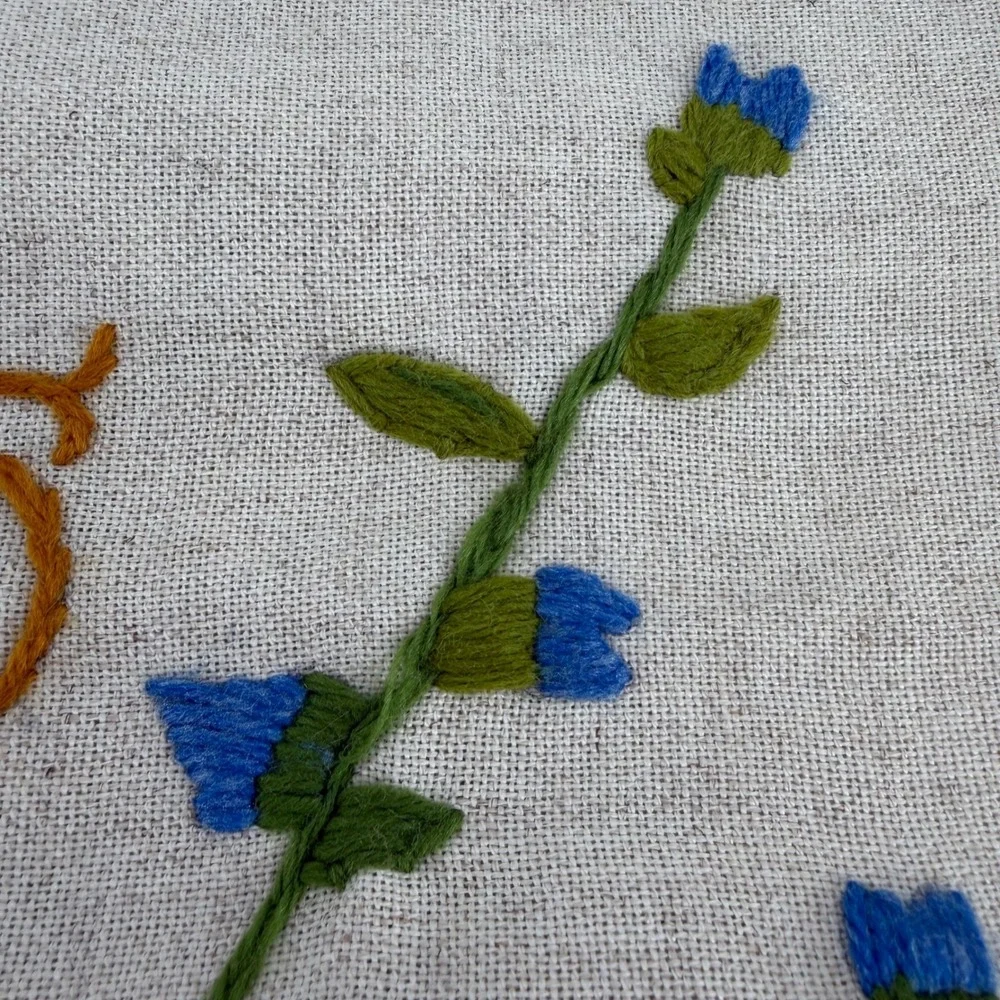 Vintage Holly Hobbie Embroidered Art Panel Wall‎ Hanging 1976 Signed